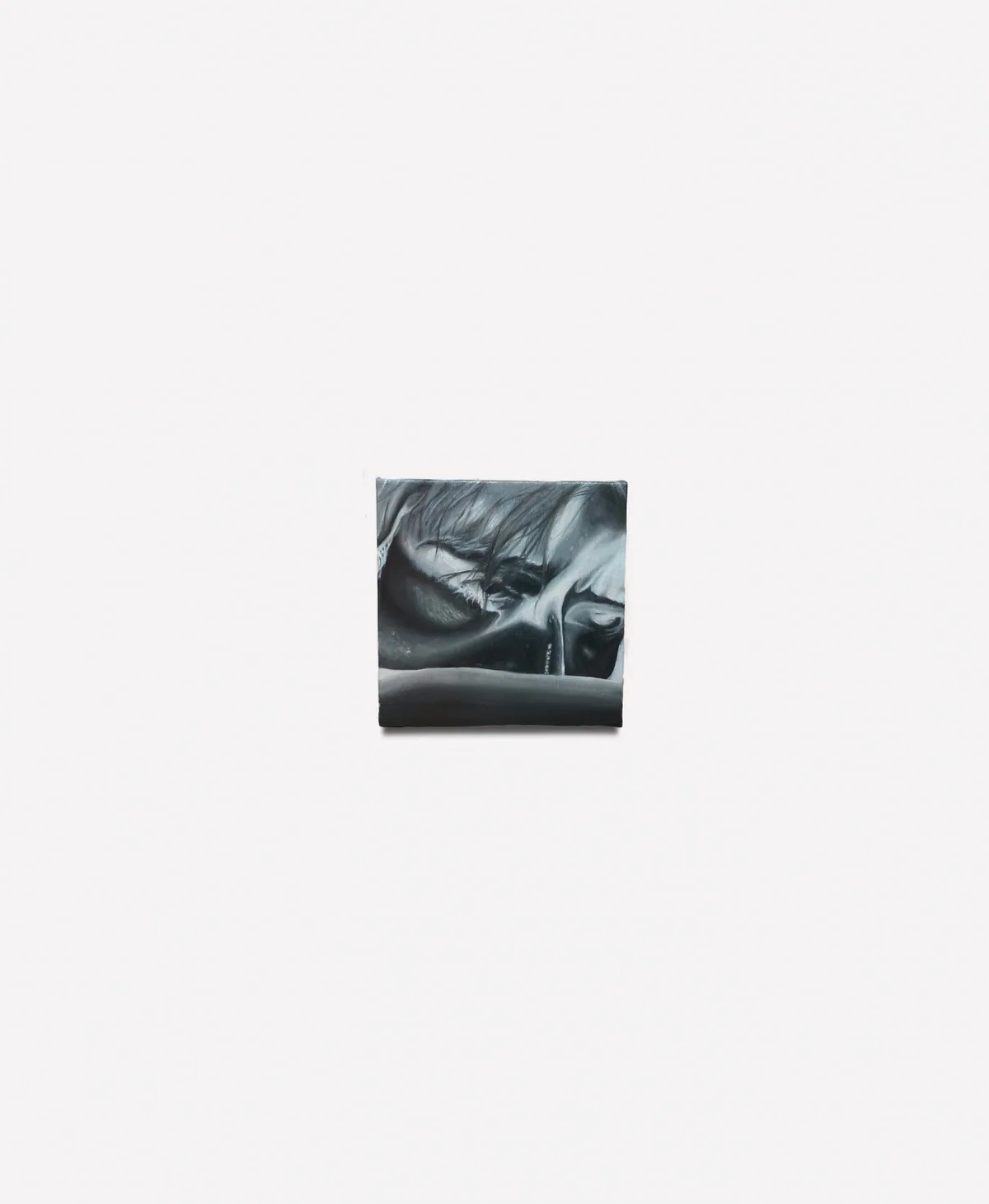 Résilience, 2023, Oil on linen, 20 x 20 x 2 cm