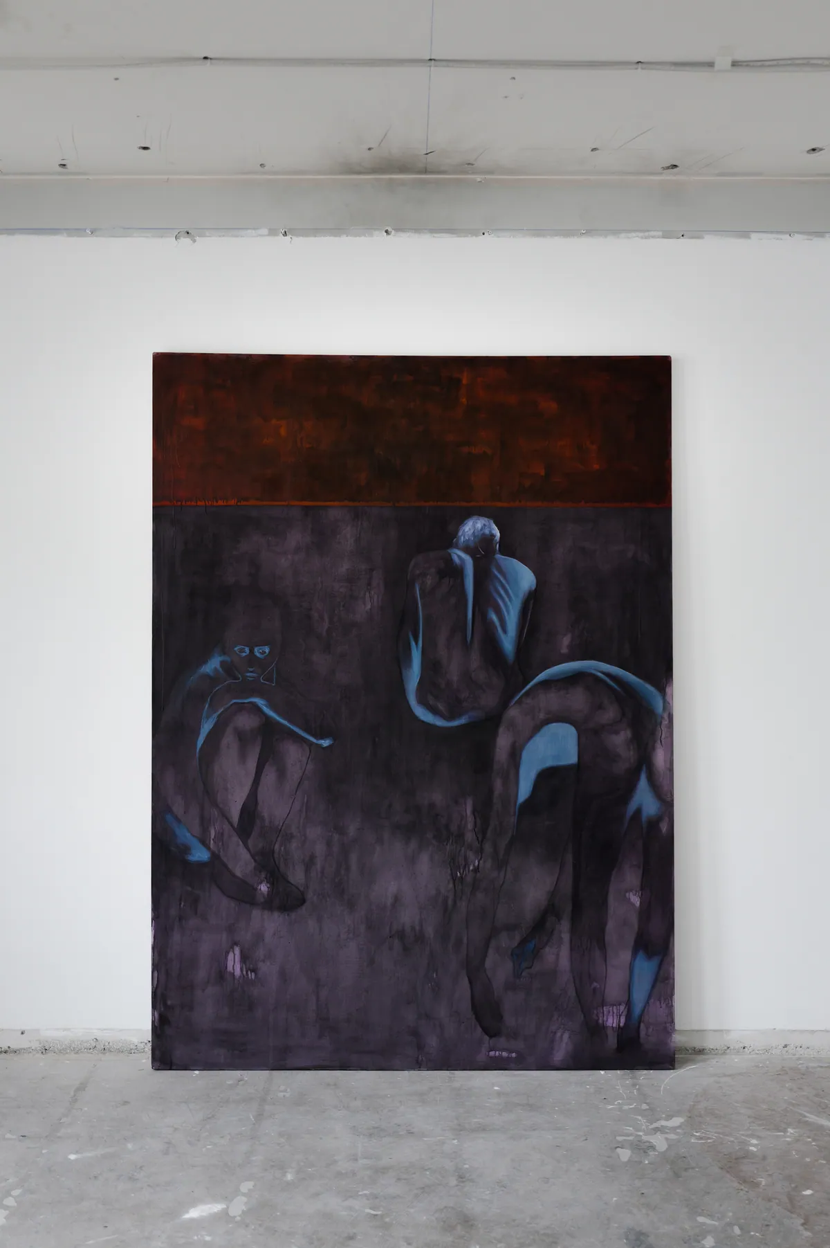 Enclos de chair (Flesh enclosure), 2025, Oil on linen, 200 x 160 x 4,5 cm