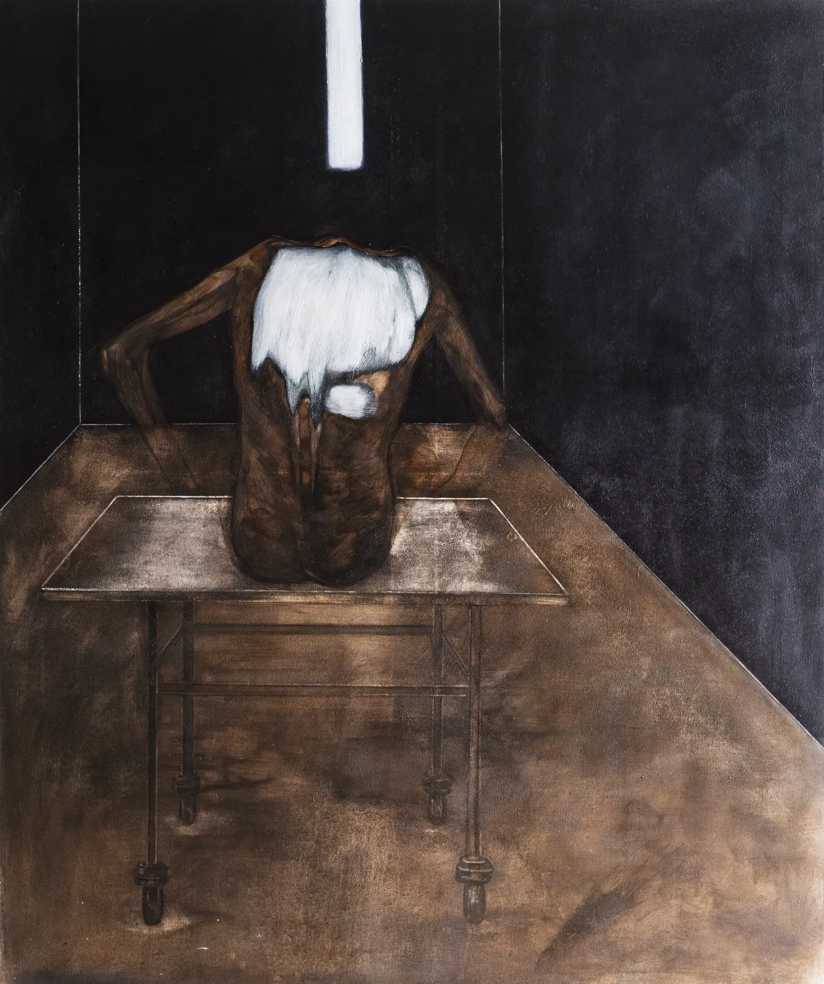 Le corps cille (The body blinks), 2025, Oil on linen, 156 x 126 x 3,5 cm
