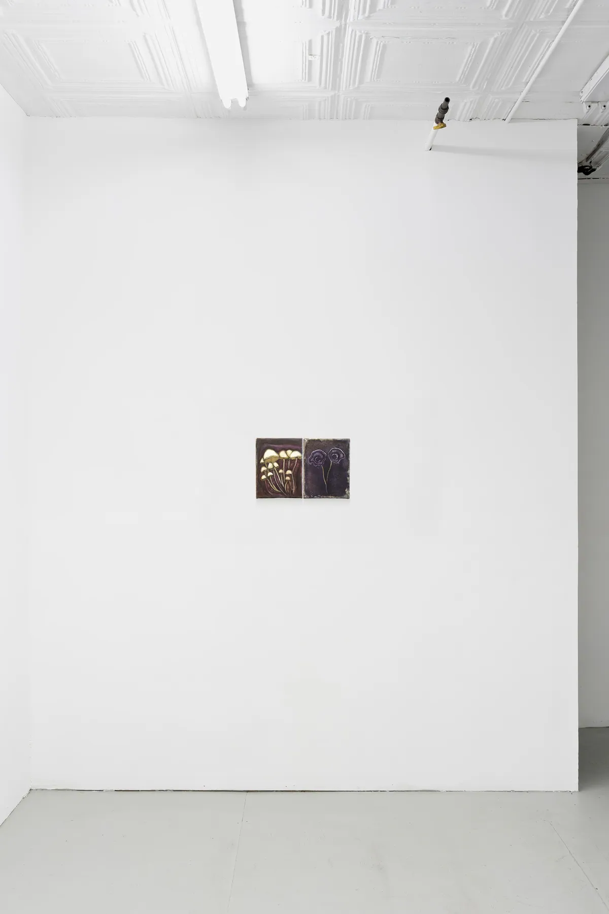 Saprophytes, 2025, Oil on linen, 18 x 14 x 2,5 cm, Private collection; Pharmakos, 2025, Oil on linen, 18 x 14 x 2,5 cm, Private collection