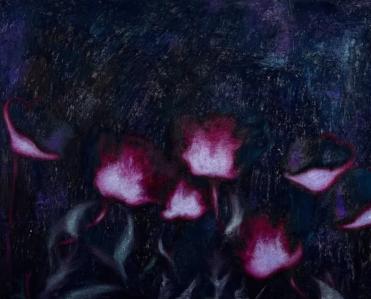 Fièvre végétale (Plant fever), 2025, Oil on linen, 46 x 38 x 4,5 cm, Private collection