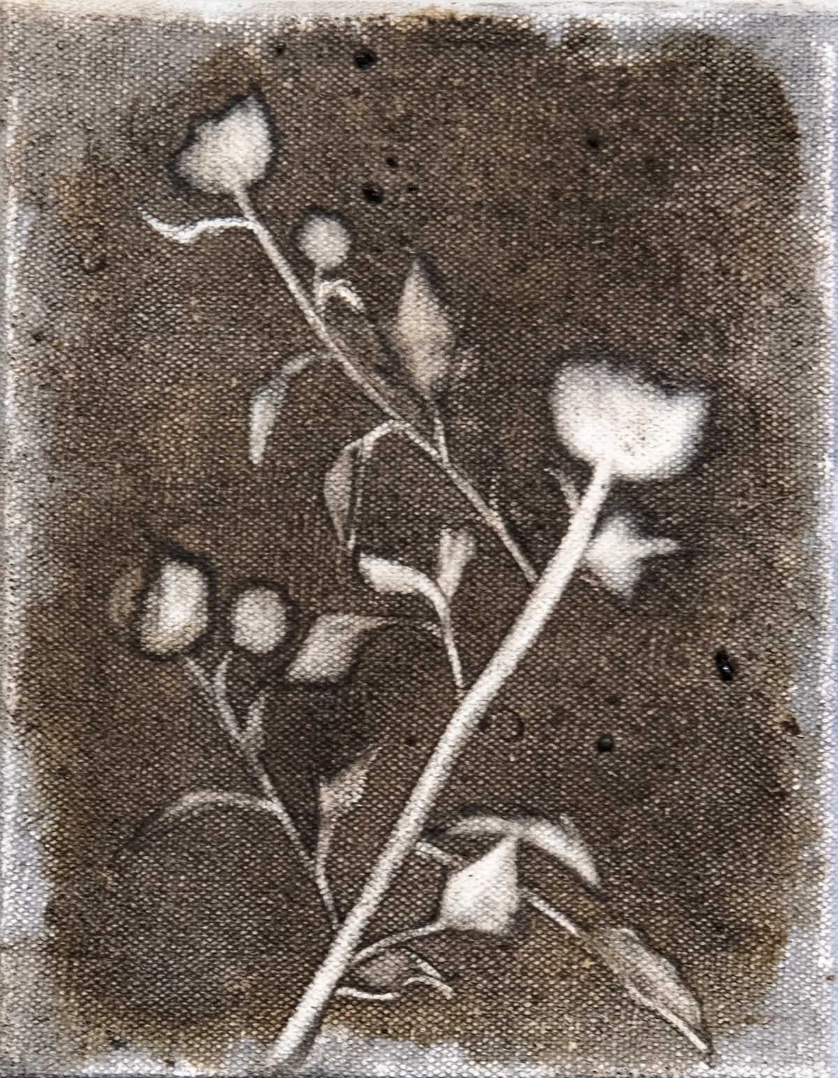 Fantôme périurbain (Suburban ghost), 2025, Oil on linen, 18 x 14 x 2,5 cm