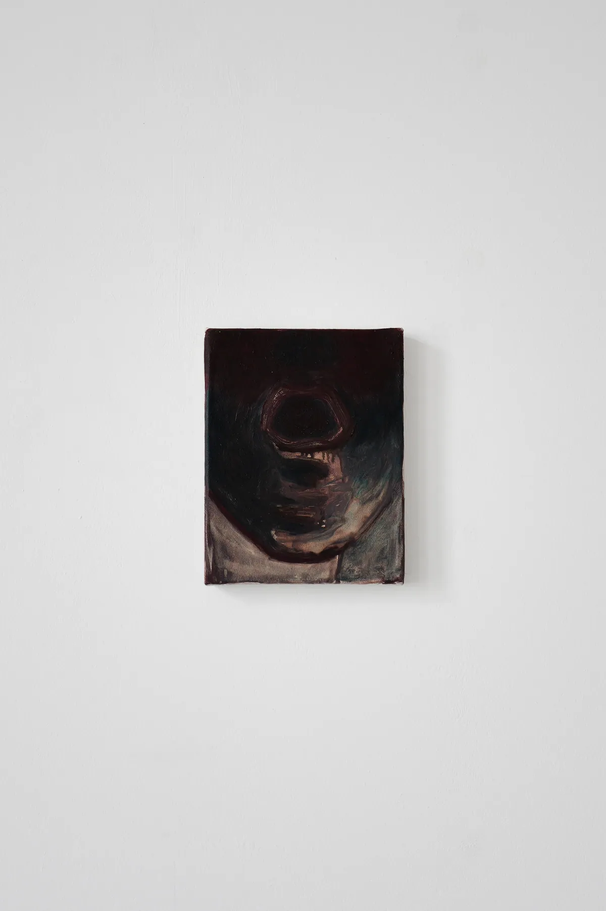 Cri (Scream), 2024, Oil on linen, 18 x 14 x 2,5 cm, Private collection