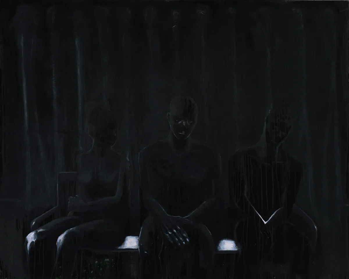 Intervalle (Interval), 2024, Oil on linen, 146 x 160 x 4,5 cm