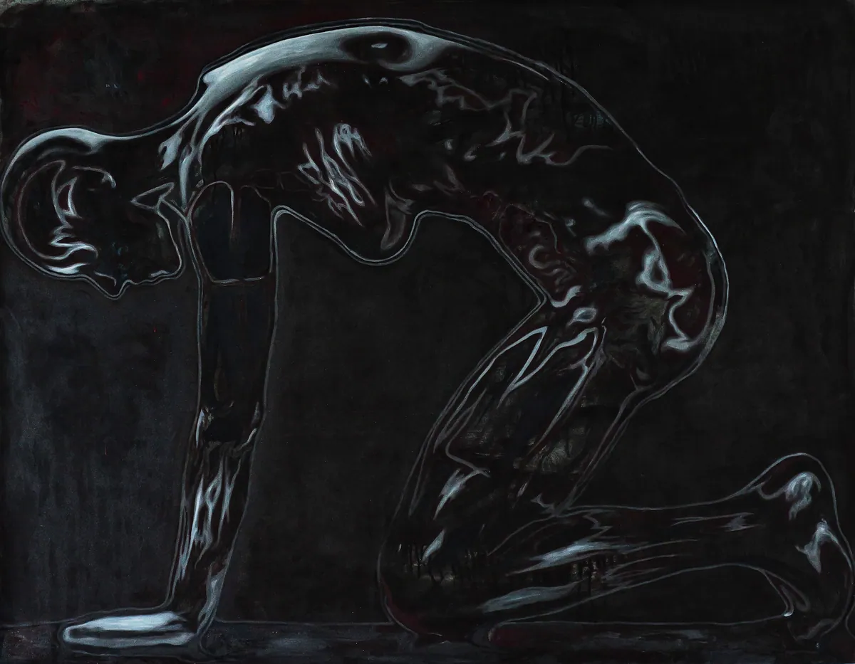 Corps éthéré (Ethereal body), 2024, Oil on linen, 114 x 146 x 4,5 cm