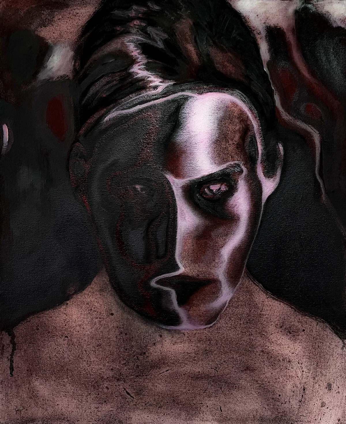 Sans titre (Untitled), 2024, Oil on linen, 46 x 38 cm, © Tom Dagnas