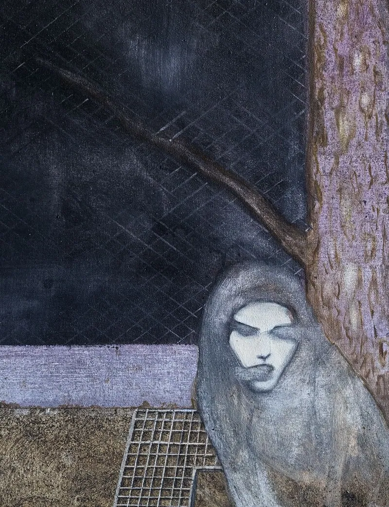 Assimilation, 2026, Oil on linen, 150 x 120 x 3,5 cm