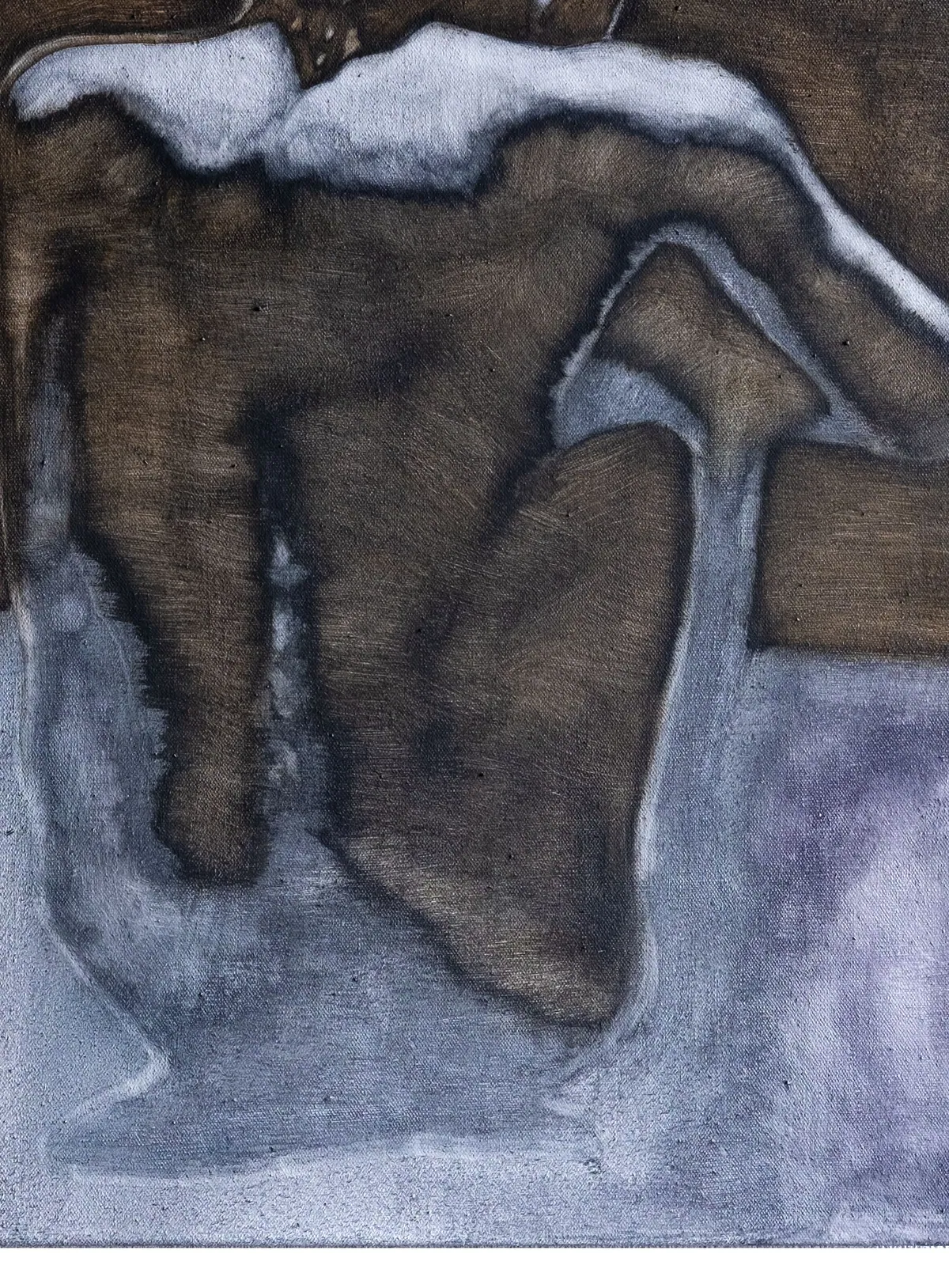 Grey era (detail), 2025, Oil on linen, 50 x 40 x 3,5 cm, Private collection