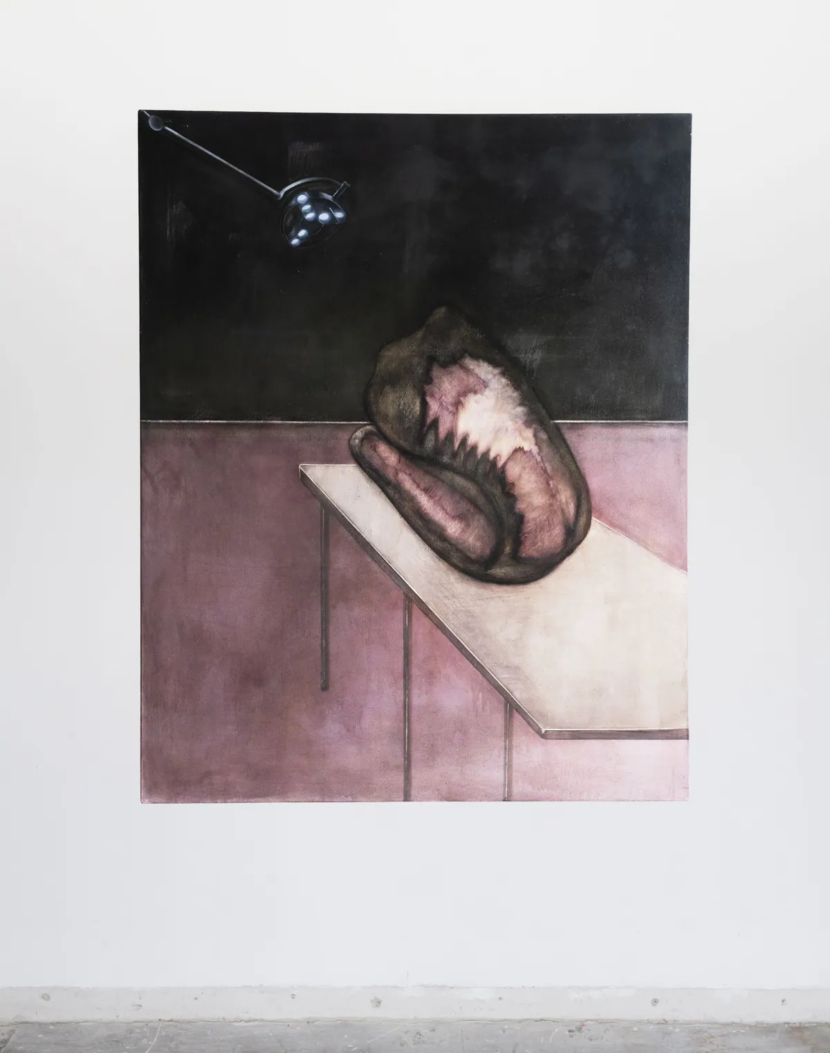 Dans les brumes du laroxyl, 2025, Oil on linen, 150 x 120 x 3,5 cm