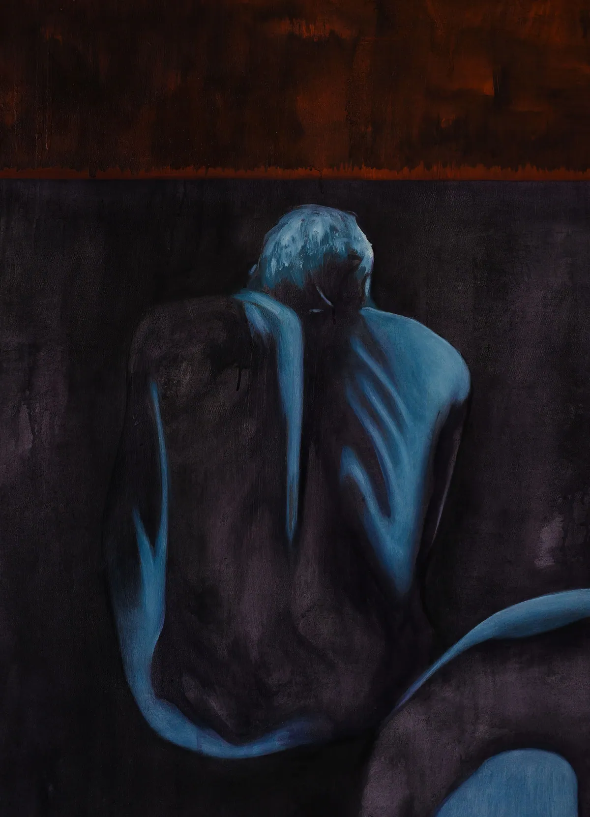 Enclos de chair (detail), 2025, Oil on linen, 200 x 160 x 4,5 cm