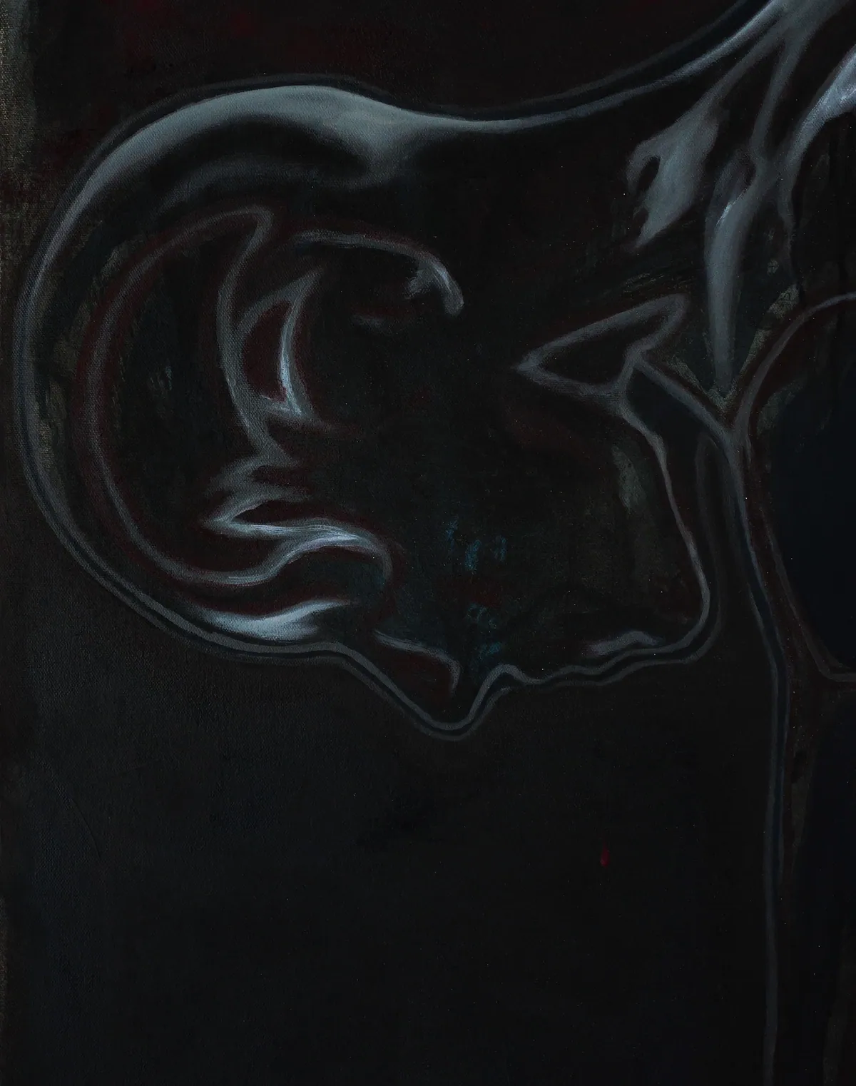 Corps éthéré (detail), 2024, Oil on linen-cotton, 114 x 146 x 4,5 cm
